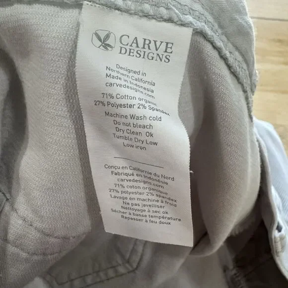 Carve Designs Oahu Corduroy Shorts 4" Inseam Stretch Mid Rise Size 10 Coastal - Picture 7 of 13